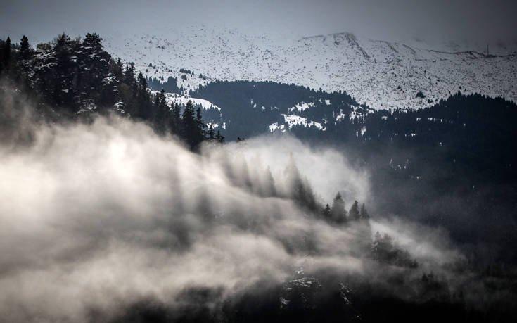 Εικόνες που μαγεύουν από το χιονισμένο Περτούλι