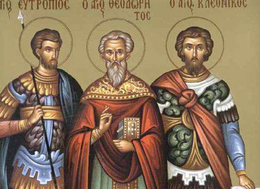 Στις 03 Μαρτίου τιμώνται οι Άγιοι Ευτρόπιος, Κλεόνικος, Βασιλίσκος