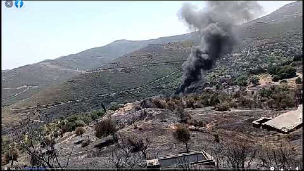 Βίντεο δευτερόλεπτα μετά την πτώση του Canadair στην Κάρυστο