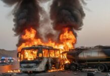 Τραγωδία στη Σαουδική Αραβία: Λεωφορείο με προσκυνητές συγκρούστηκε με βυτιοφόρο και τυλίχθηκε στις φλόγες – Δεκάδες νεκροί saoudiki aravia distixima 1200x630.jpg