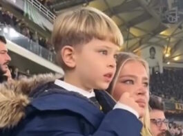 O γιος του Λούκα Γιόβιτς τραγουδούσε τον ύμνο της ΑΕΚ jovic paidi ginaika 1200x630.jpg