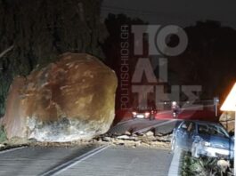 Χίος: Τεράστιος βράχος έπεσε στον δρόμο την ώρα που περνούσε αυτοκίνητο – «Άγιο» είχαν οι επιβάτες xios vraxos 1 1200x630.jpg