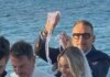 Γιώργος Λιάγκας: Κουμπάρος στον γάμο του επιχειρηματία Τάκη Τσακίρη με την Ξένια Σταμάτη στη Γλυφάδα