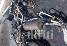 Ηράκλειο: Νεκρός ο 55χρονος μοτοσικλετιστής που είχε τυλιχτεί στις φλόγες