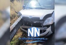 Ναύπακτος: Σοβαρό τροχαίο στην Εθνική οδό με 2 τραυματίες – Αυτοκίνητο καρφώθηκε στις προστατευτικές μπάρες