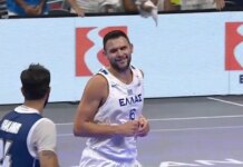 Ο Κώστας Παπανικολάου ευστόχησε σε τρίποντο μετά από 9 άστοχες προσπάθειες στο Ελλάδα – Κύπρος και έκανε τον σταυρό του