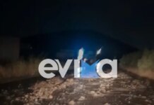 Εφιαλτική νύχτα στην Εύβοια που «κόπηκε» στα δυο από την κακοκαιρία – Πλημμύρισαν σπίτια, ζημιές σε δρόμους